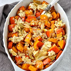 Pieczona dynia z fetą